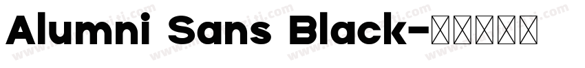 Alumni Sans Black字体转换